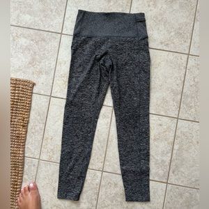 grey and black heathered leggings